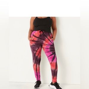 Victoria's Secret PINK High Waist Campus Supernova Tie Dye Jogger, Size Medium
